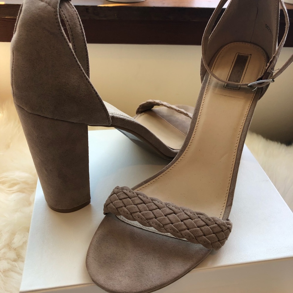 Taupe Braided Heels